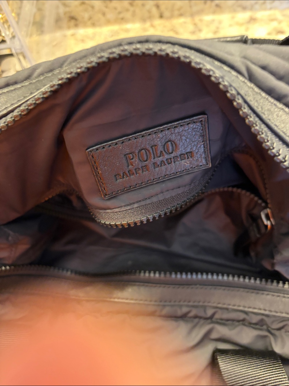 Polo by Ralph Lauren Black Quilted Men's Duffel Bag - Picture 2 of 4